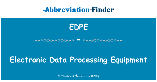 EDPE: Ηλεκτρονικά στοιχεία-επεξεργασία εξοπλισμού