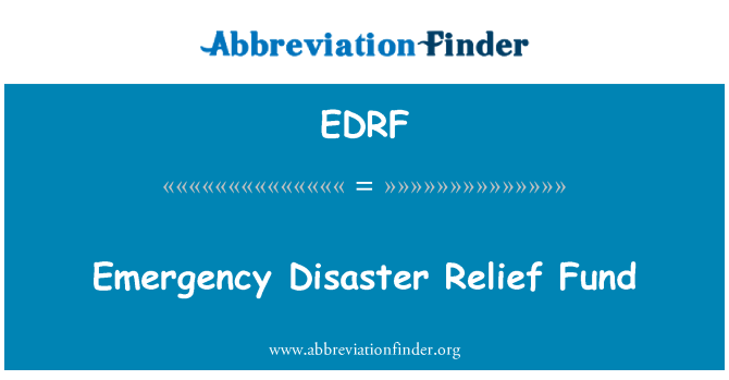 EDRF: Awaryjnych Disaster Relief Fund