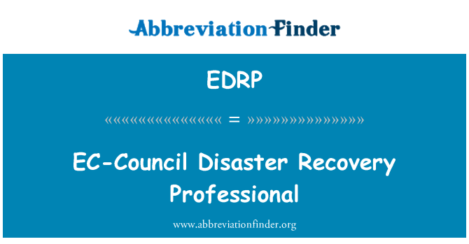 EDRP: EY-neuvoston Disaster Recovery Professional