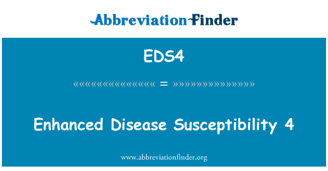 EDS4: Enhanced Disease Susceptibility 4