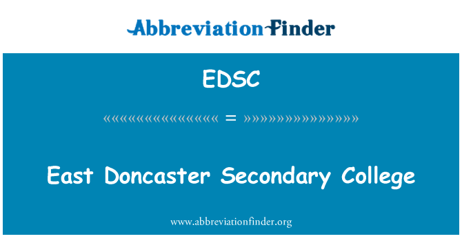 EDSC: Timur Doncaster Secondary College