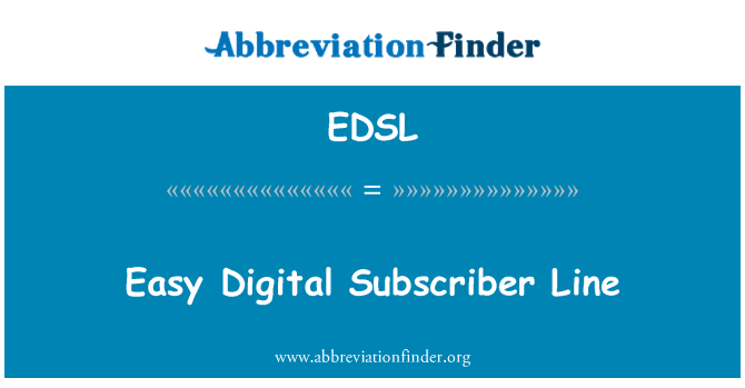 EDSL: Lako digitalnu pretplatničku liniju