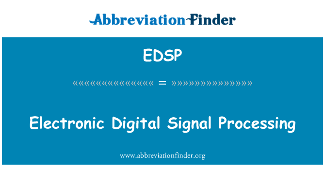 EDSP: Elektronička Digitalna obrada signala