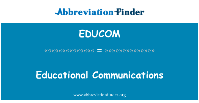 EDUCOM: Komunikazzjonijiet edukattivi