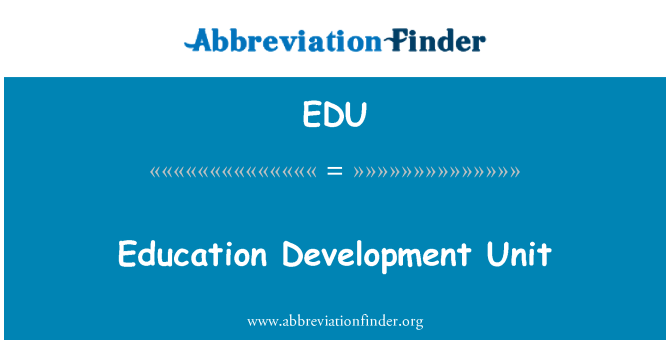 EDU: Unité de développement de l'éducation