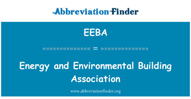 EEBA: Asociación de construcción ambiental y energía