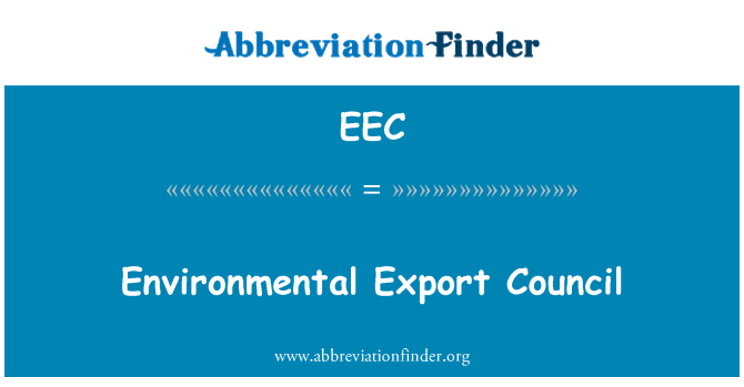 EEC: Environmental Export Council