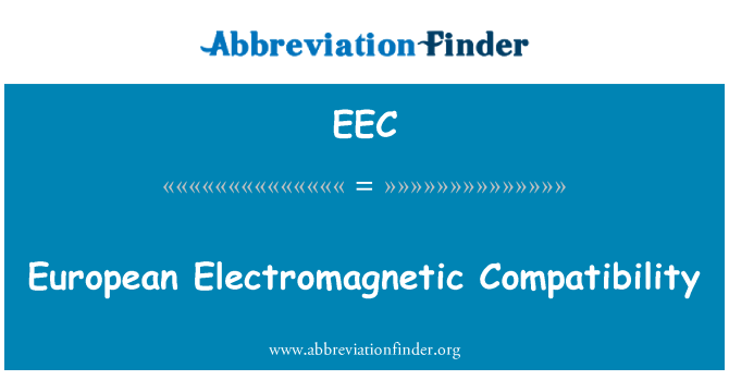 EEC: Europäische elektromagnetische Verträglichkeit