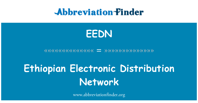 EEDN: Etiópsky elektronické distribučné siete