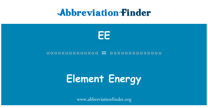 EE: Prvek energie