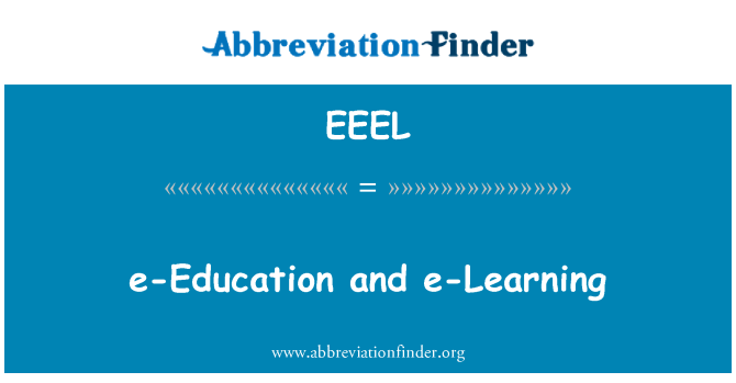 EEEL: e-Education en e-Learning