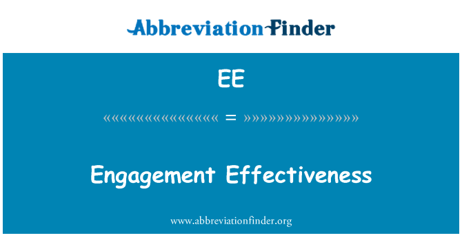 EE: Engagemang effektivitet