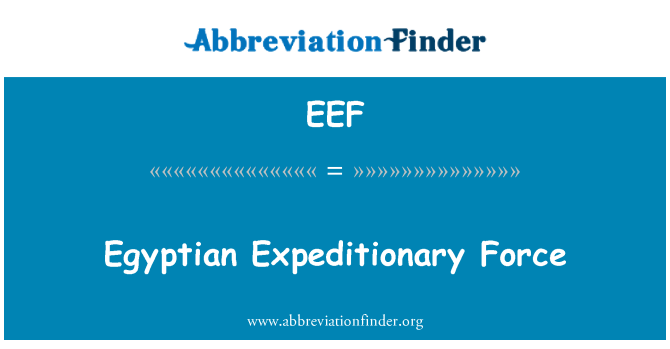 EEF: Egyptské expediční síly