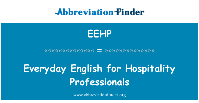 EEHP: Inglés todos los días para profesionales de la hospitalidad