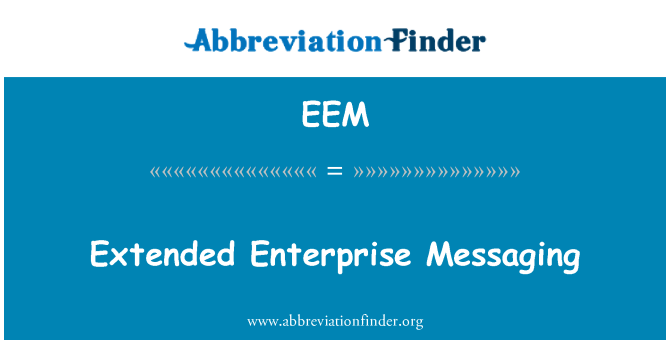 EEM: 擴展的企業消息傳遞