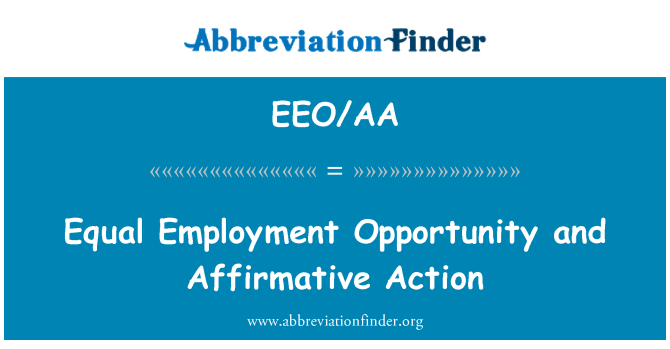 EEO/AA: Rive nan menm opòtinite travay ak afimatif aksyon
