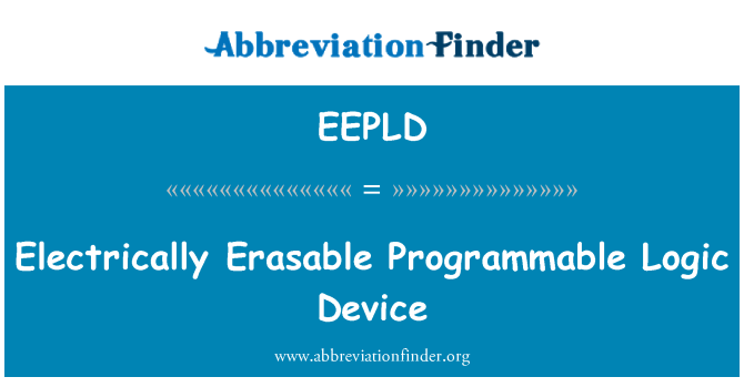 EEPLD: Električki izbrisiv programirljiva logički uređaj