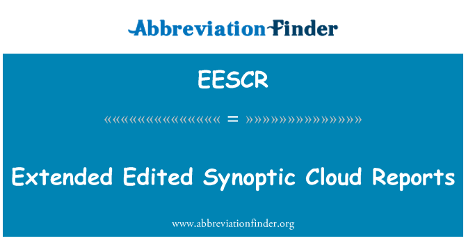 EESCR: Estès informes editats núvol sinòptica
