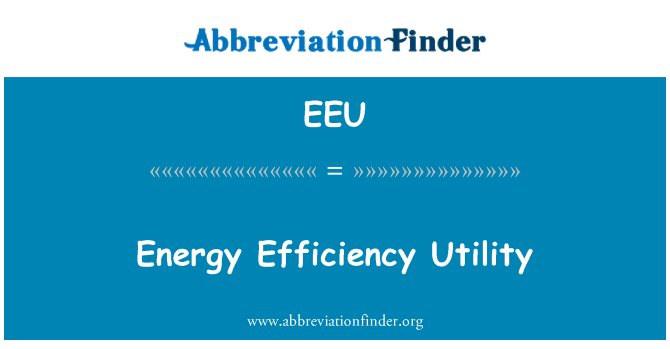 EEU: Energetické účinnosti nástroj