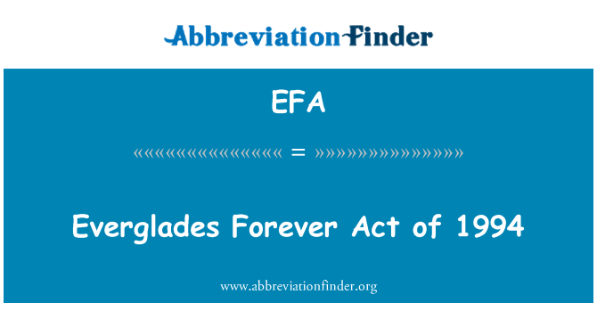 EFA: Everglades agem para sempre de 1994