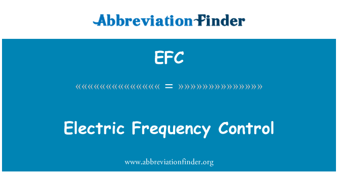 EFC: Elektriline sageduse stabiilsus