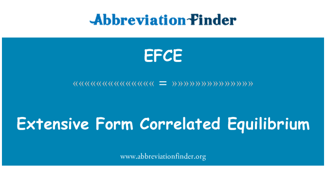 EFCE: Forme élaborée en corrélation équilibre