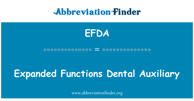 EFDA: 擴大的職能牙科輔助