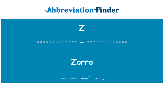 Z: Zorro