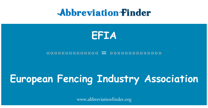 EFIA: Associació de la indústria europea d'esgrima