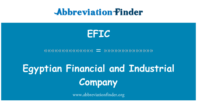 EFIC: Kewangan Mesir dan syarikat perindustrian