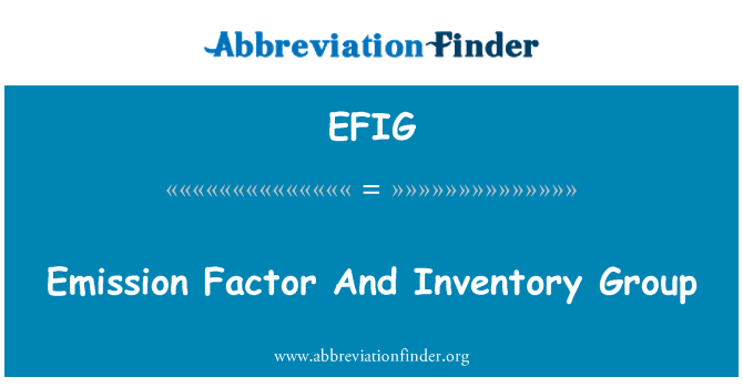 EFIG: Emissiefactor en artikelboekingsgroep