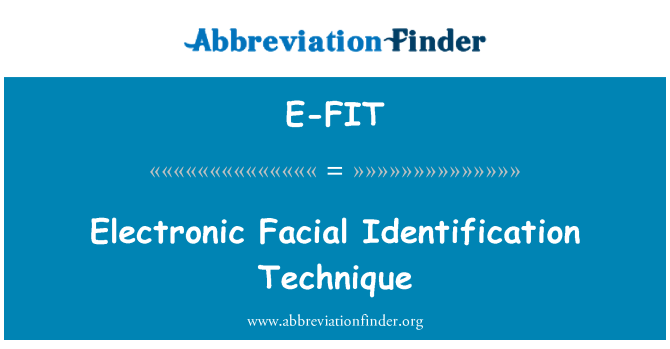 E-FIT: Técnica de identificação Facial electrónica