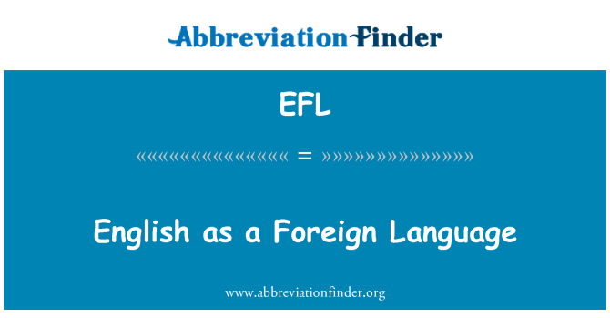 EFL: Inglês como língua estrangeira