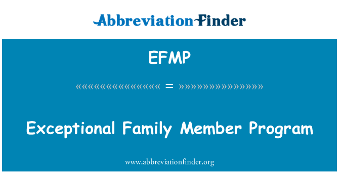 EFMP: 특별 가족 프로그램