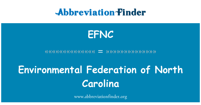 EFNC: Vides federācijas, North Carolina