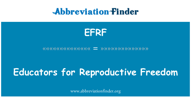 EFRF: 생식의 자유에 대 한 교육
