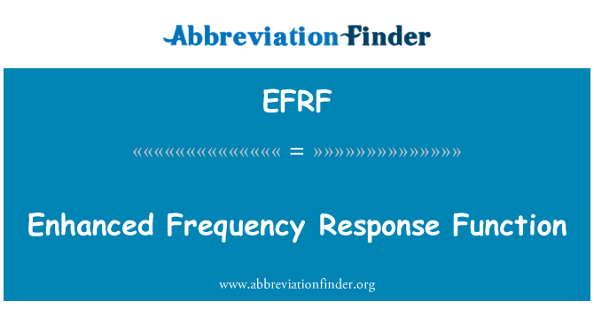 EFRF: 增强的频率响应函数