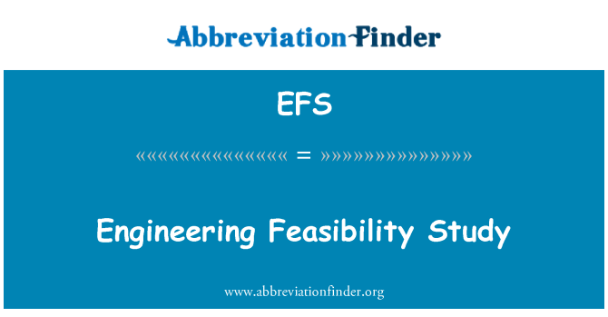 EFS: इंजीनियरिंग व्यवहार्यता अध्ययन