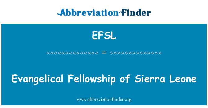 EFSL: Evangeliske Fellowship i Sierra Leone