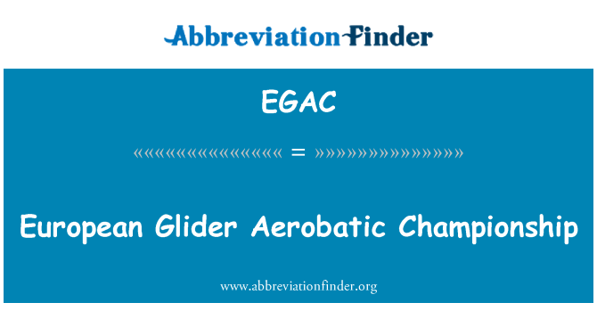 EGAC: European Glider Aerobatic Championship