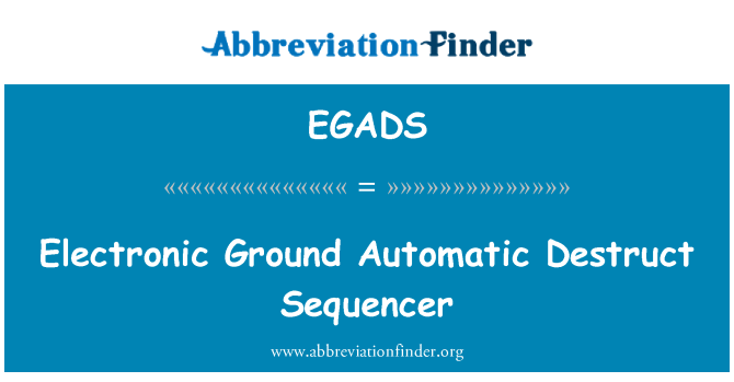 EGADS: Elektronické pozemní automatické destrukci Sequencer