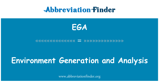 EGA: جيل البيئة وتحليل