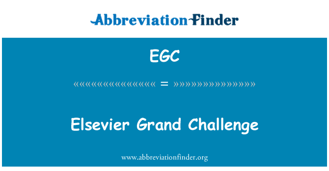 EGC: Elsevier Grand tantangan