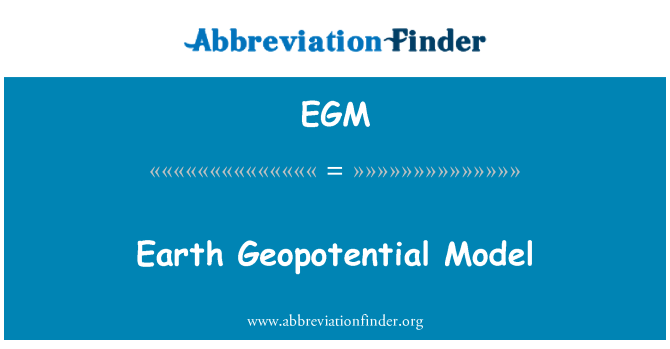 EGM: Mudell ta ' l-Geopotential tad-dinja