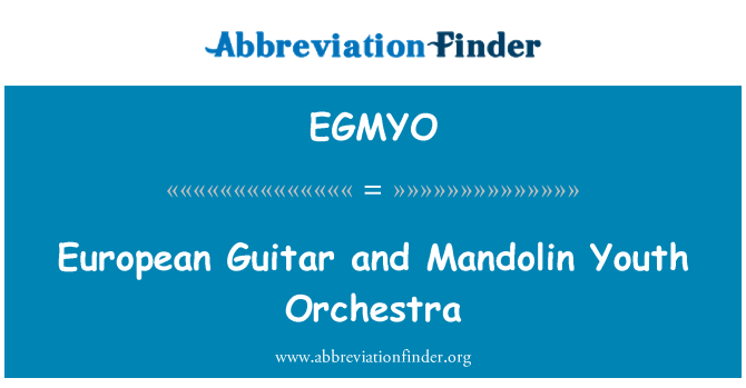 EGMYO: European Guitar and Mandolin Youth Orchestra