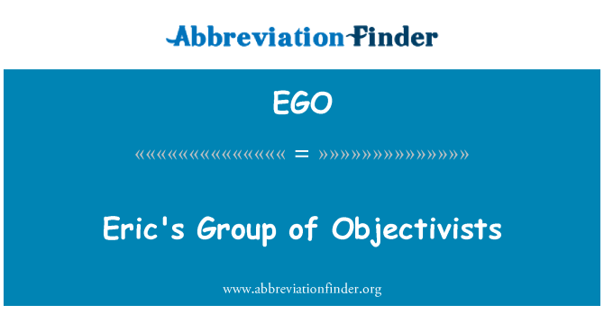 EGO: Objectivists의 Eric의 그룹