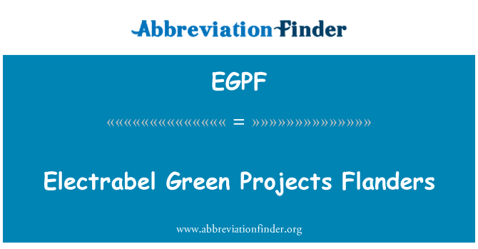 EGPF: Electrabel verde proyectos Flandes