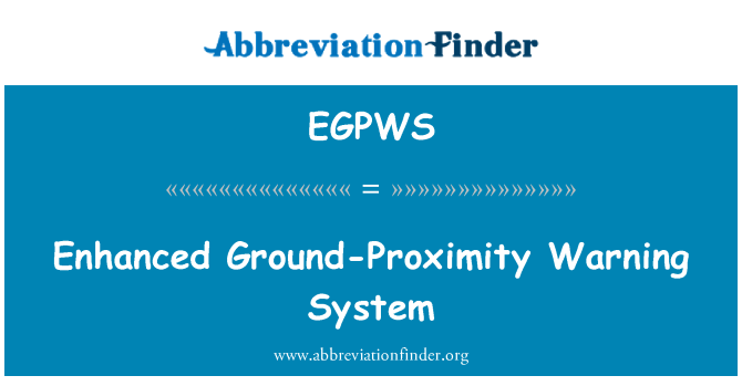 EGPWS: Verbeterde grond-Proximity Warning System