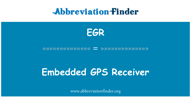 EGR: جهاز استقبال GPS مضمن