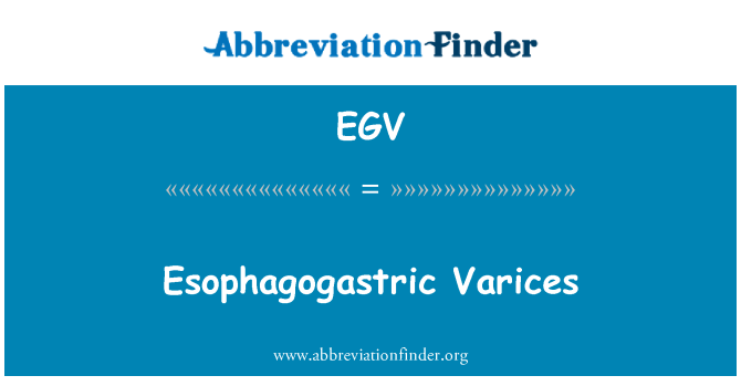 EGV: Esophagogastric варици